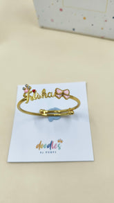 Personalized Name Bangle 6.5 Grams, 18KT Gold
